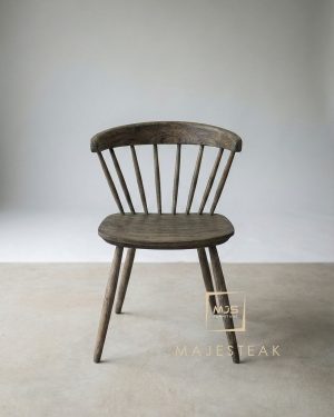Grey rustic dining chair