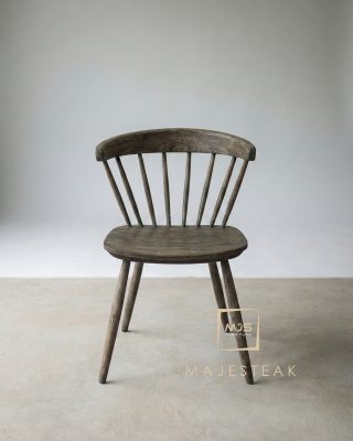 Grey rustic dining chair