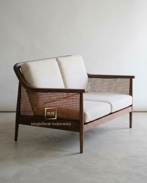 Classic Teak Rattan Sofa Indonesia