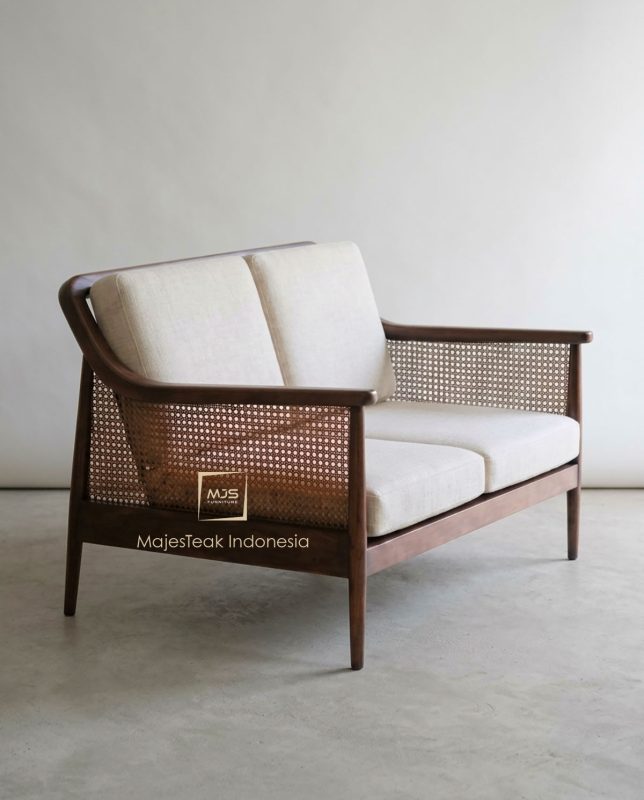 Classic Teak Rattan Sofa Indonesia
