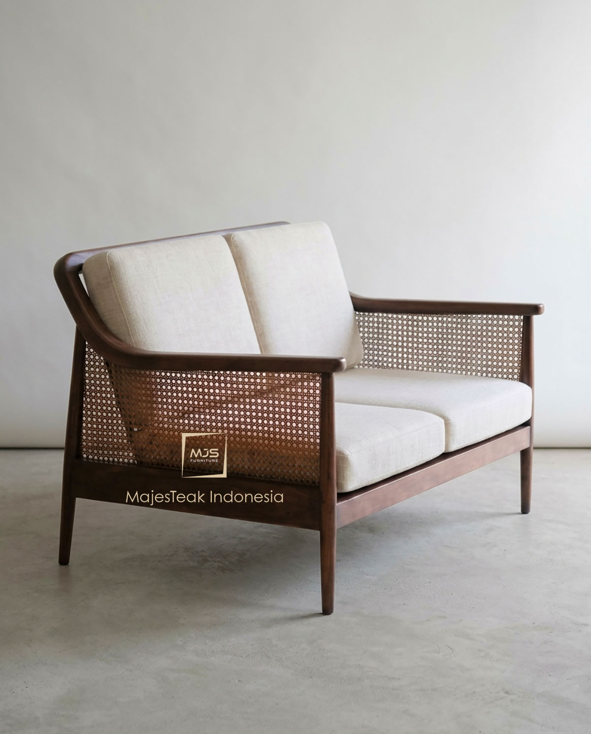 Classic Teak Rattan Sofa Indonesia