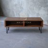 Industrial Teak Wood Coffee Table