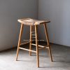 twisterd cord teak wood barstool
