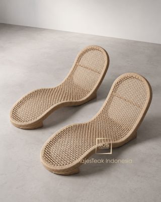 oval rope outdoor sun lounger