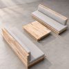 solid teak wood patio sofa