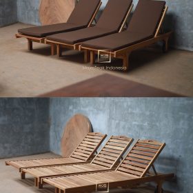 Teak Wood sun lounger