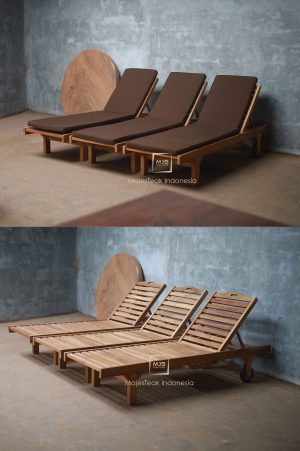 Teak Wood sun lounger