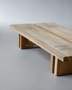 Indoor outdoor teak wood coffee table