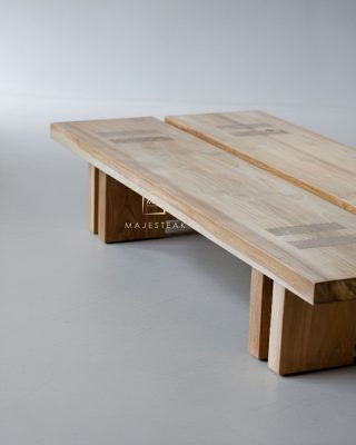 Indoor outdoor teak wood coffee table